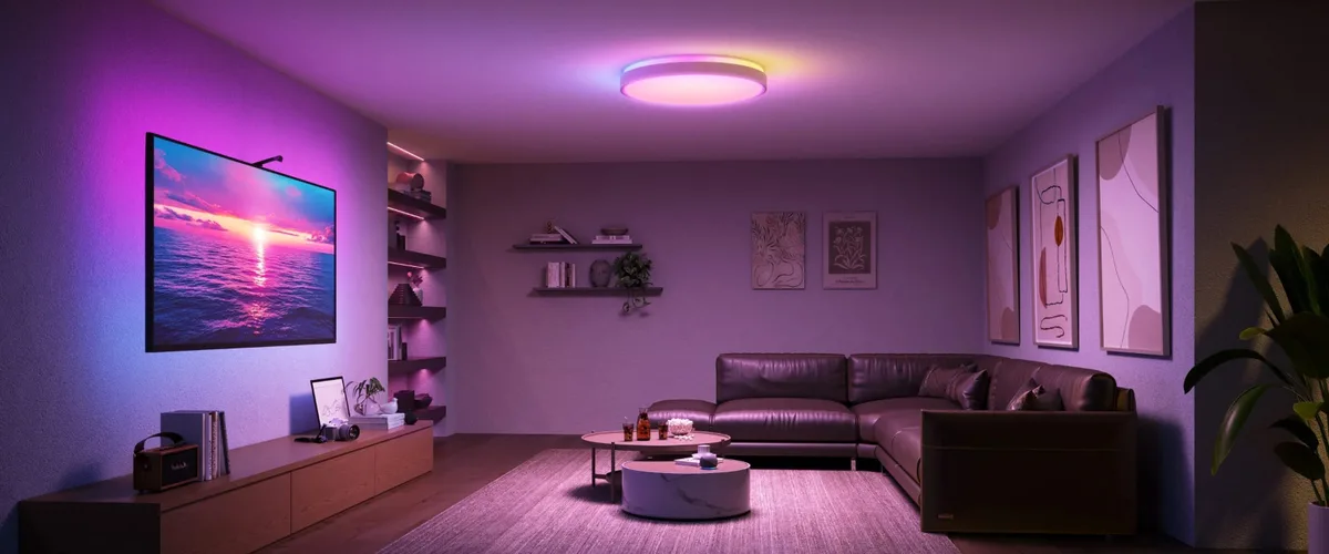 Потолочный светильник Govee 38 см Smart Ceiling Light Pro, RGBICWW, WI-FI/Bluetooth, белый