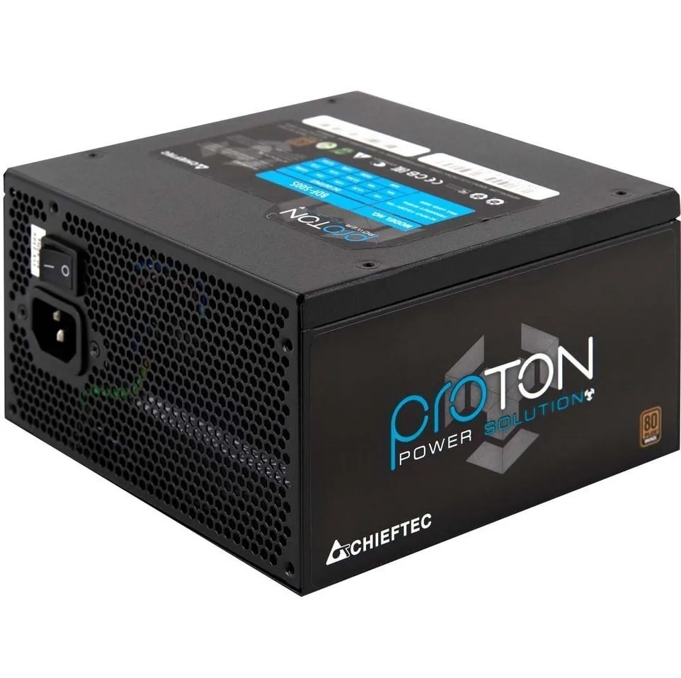 Блок питания CHIEFTEC Proton (500W), >85%, 80+ Bronze, 120мм, 1xMB 24pin(20+4), 1xCPU 8pin(4+4), 3xMolex, 6xSATA, 2xPCIe 8pin(6+2)