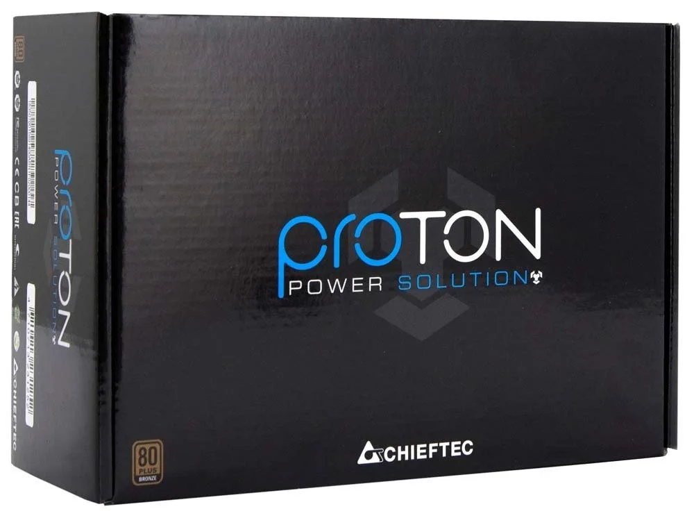 Блок питания CHIEFTEC Proton (500W), >85%, 80+ Bronze, 120мм, 1xMB 24pin(20+4), 1xCPU 8pin(4+4), 3xMolex, 6xSATA, 2xPCIe 8pin(6+2)