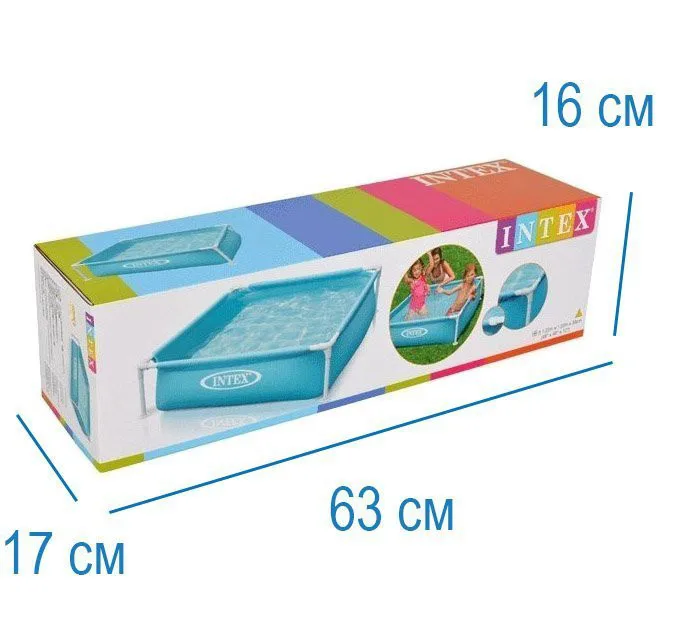 Басейн каркасний Intex ПВХ 122х122х30 см Синій