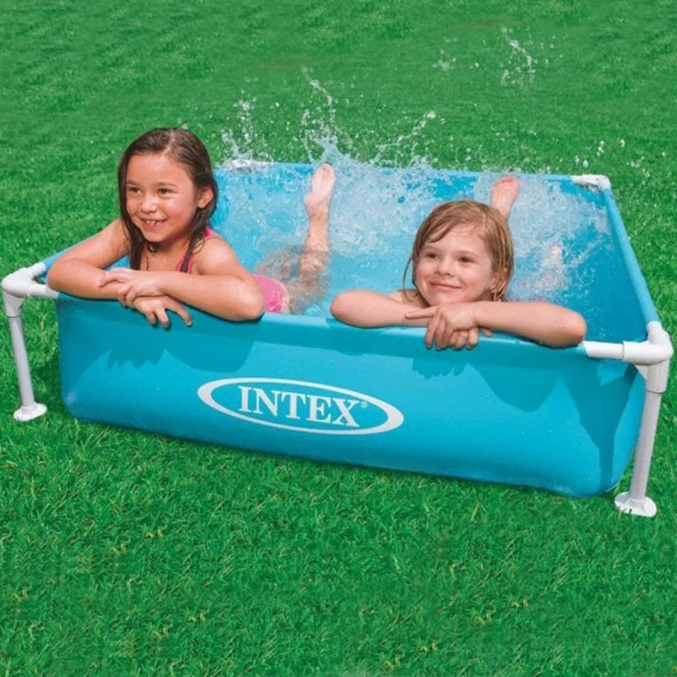 Бассейн каркасный Intex ПВХ 122х122х30 см Синий