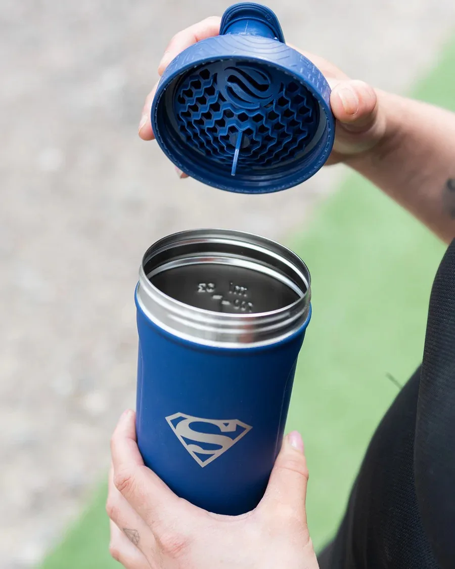 Шейкер спортивний SmartShake нержавіюча сталь 900 мл синій