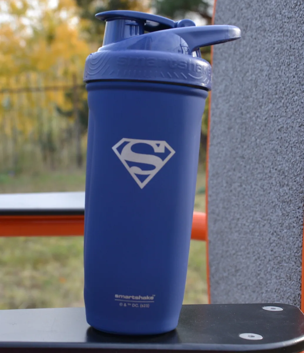 Шейкер спортивний SmartShake нержавіюча сталь 900 мл синій