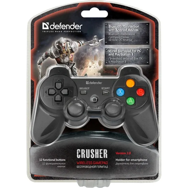 Геймпад Defender дротовий бездротовий чорний для PC Android PlayStation 3