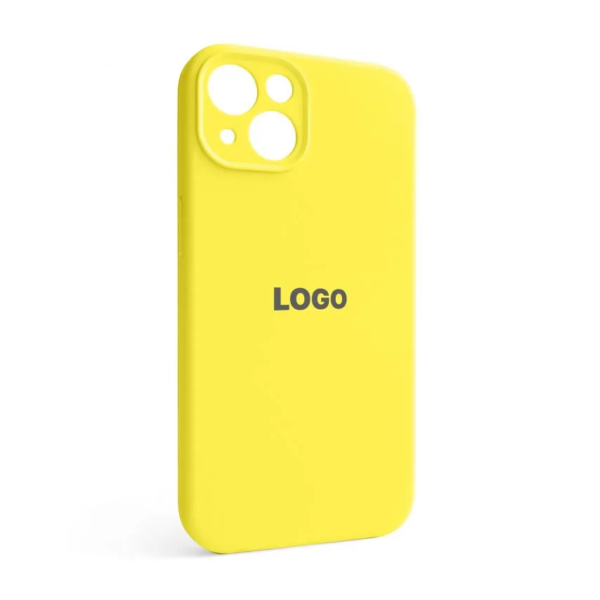 Чохол Silicone Case для Apple iPhone 13 жовтий силіконовий закритий низ