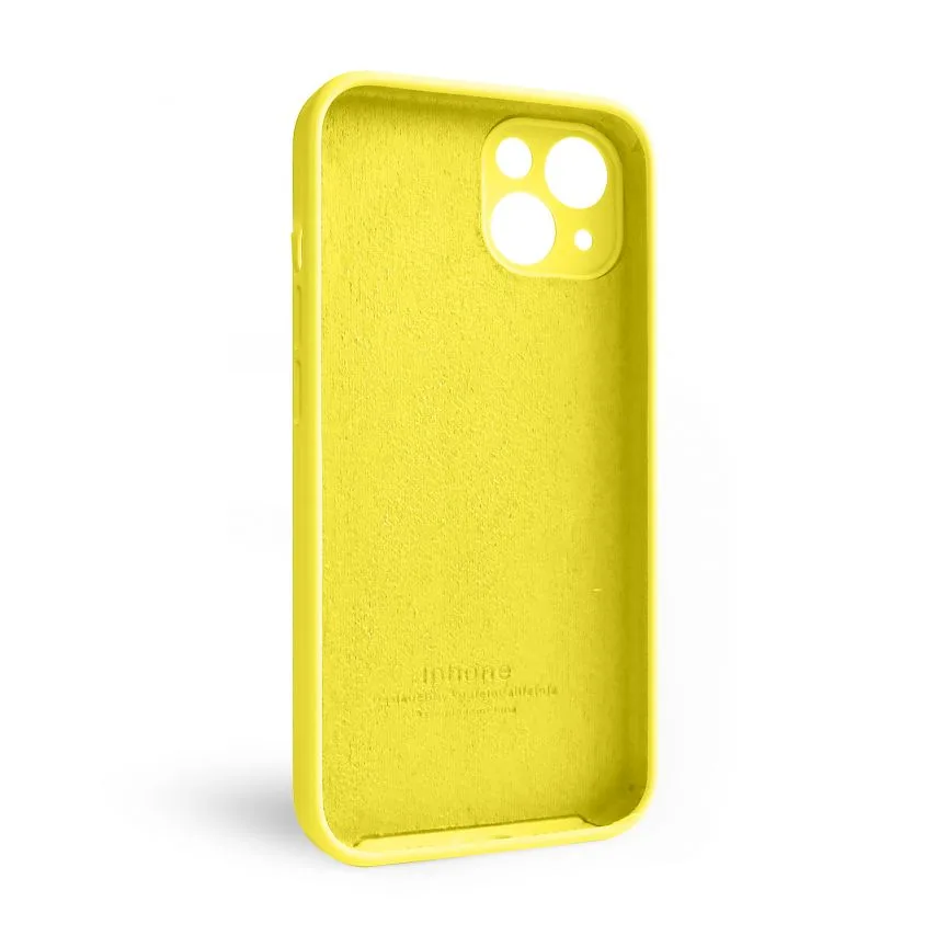 Чохол Silicone Case для Apple iPhone 13 жовтий силіконовий закритий низ
