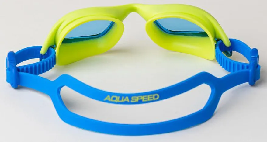 Окуляри для плавання AQUA SPEED TPE Уні жовті блакитні