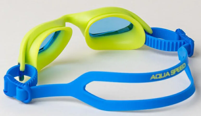Окуляри для плавання AQUA SPEED TPE Уні жовті блакитні