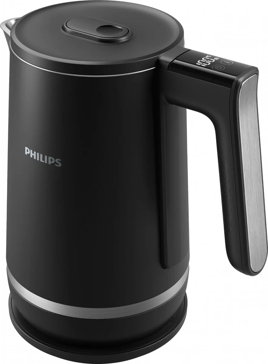 Електрочайник Philips Series 7000, Strix, з двошаровими стінками, 6 температурних режимів, чорний.