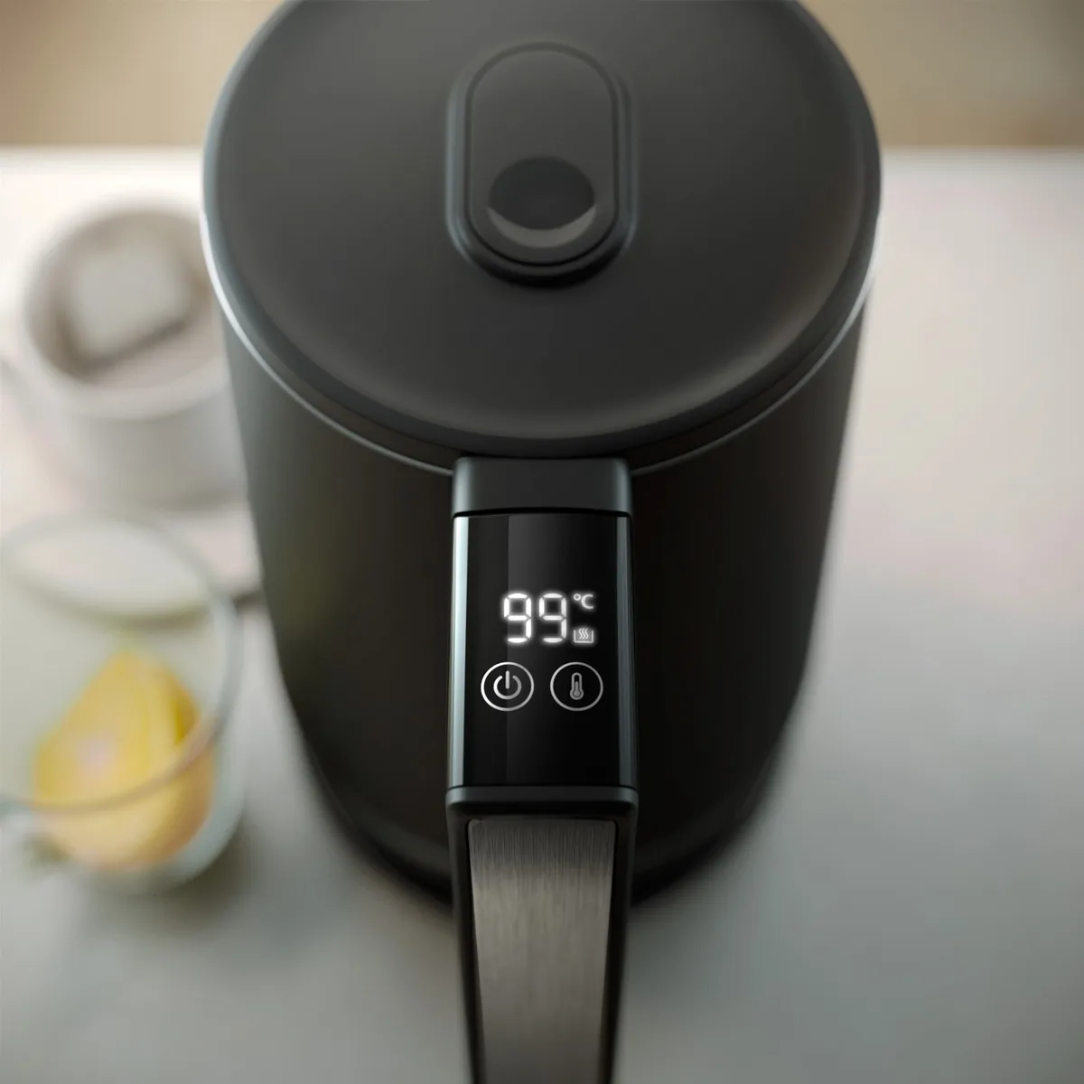 Електрочайник Philips Series 7000, Strix, з двошаровими стінками, 6 температурних режимів, чорний.