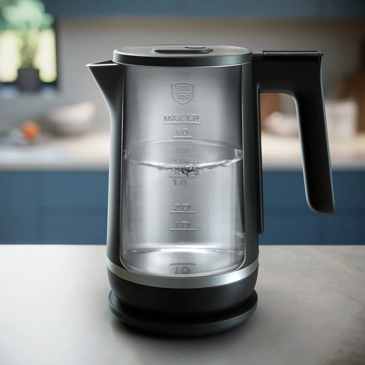 Електрочайник Philips Series 7000, Strix, з двошаровими стінками, 6 температурних режимів, чорний.