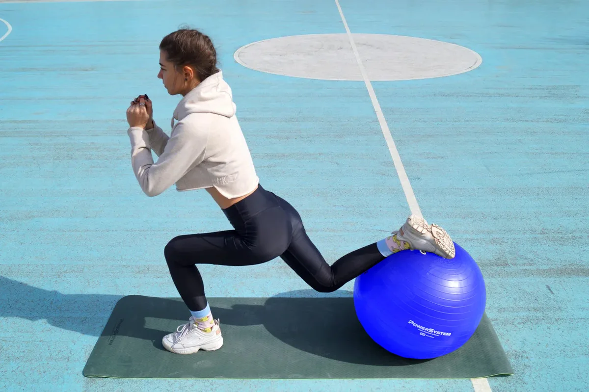 М'яч для фітнесу Active Point PVC 65 см Синій