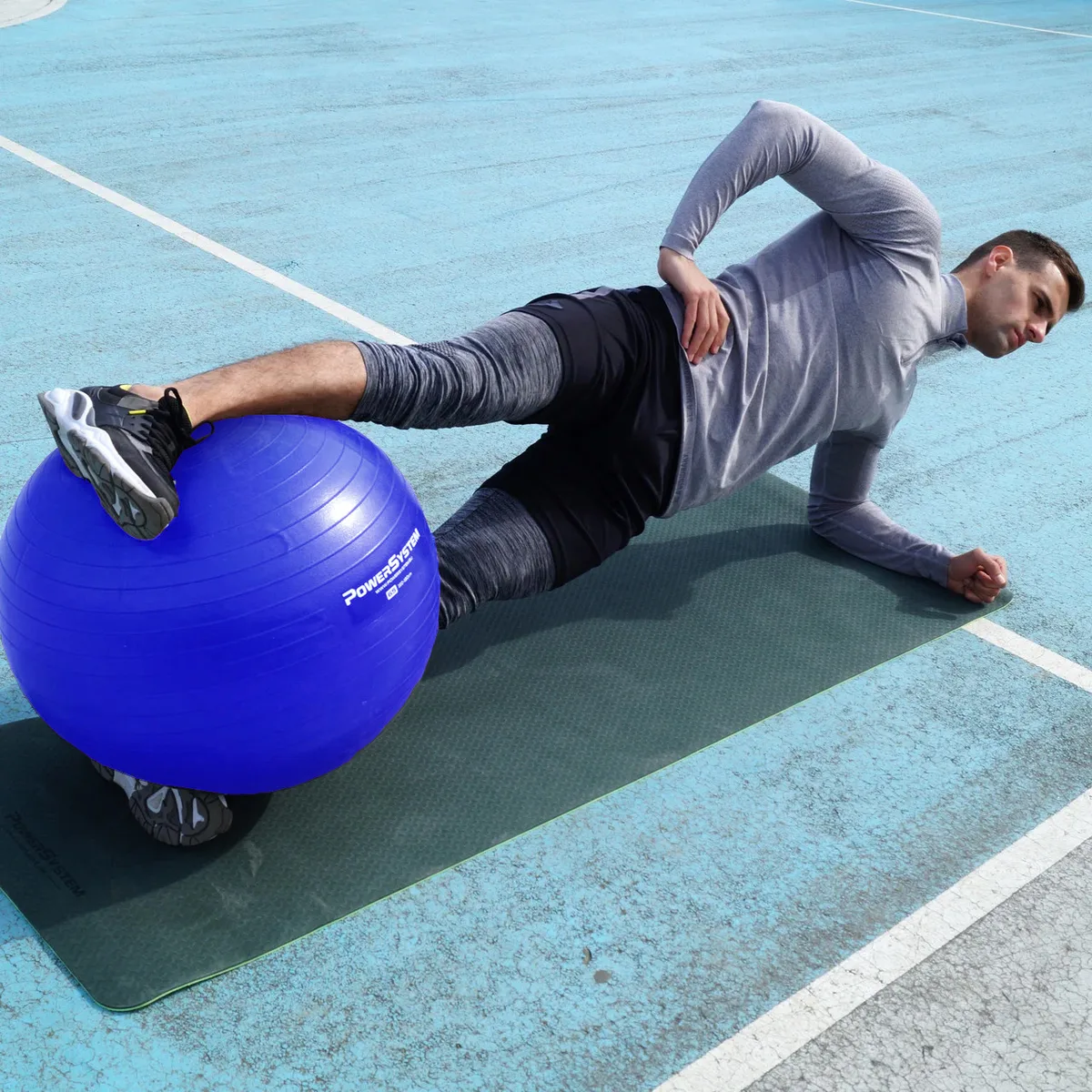 М'яч для фітнесу Active Point PVC 65 см Синій