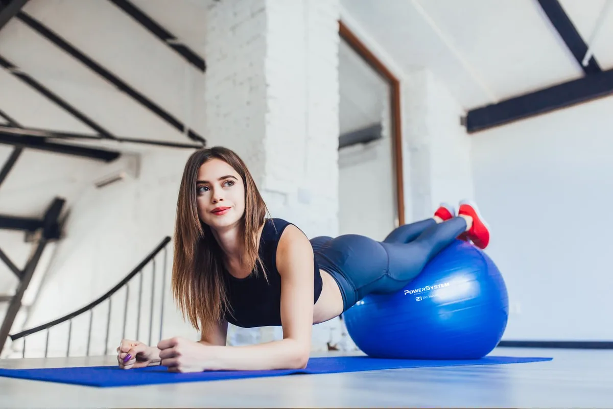 М'яч для фітнесу Active Point PVC 65 см Синій