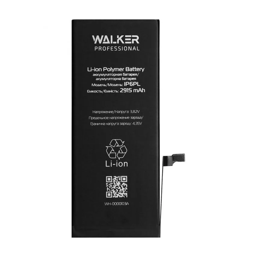 Акумулятор WALKER 2750mAh для Apple iPhone 6s Plus 3,82V Original