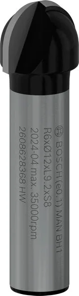 Фреза жолобна Bosch Professional Std S8 R6 D12 L92
