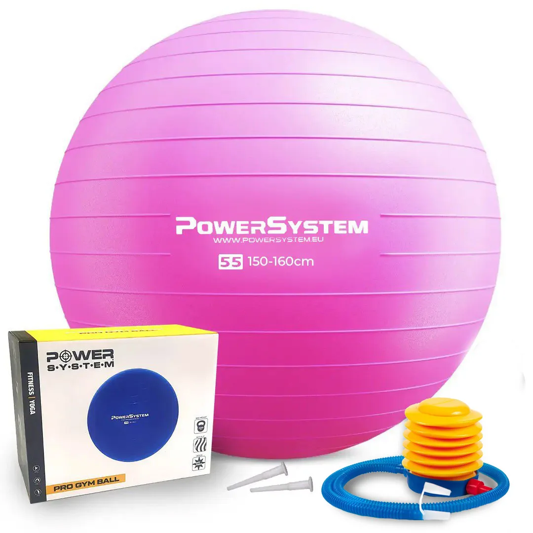 М'яч для фітнесу Active Point PVC 55 см Рожевий