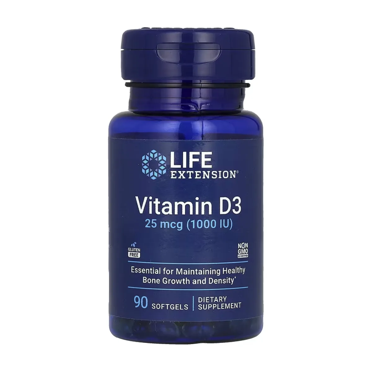 Vitamin D3 25 mcg 1000 IU Life Extension желатиновые капсулы 90 шт