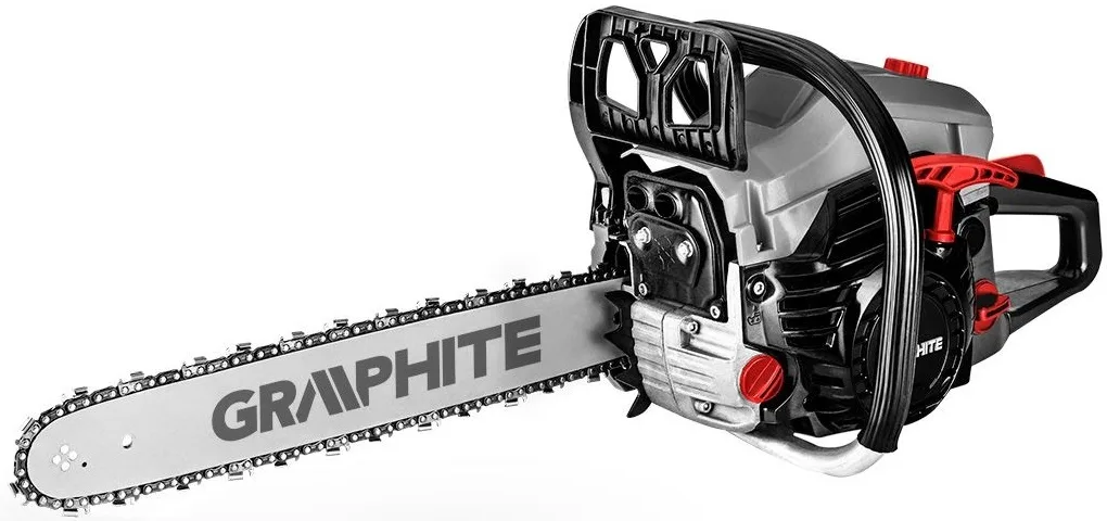 Бензинова ланцюгова пила GRAPHITE 40/45 см, 2 кВт, 2.7 к.с., 52 см3, 5.53 кг.