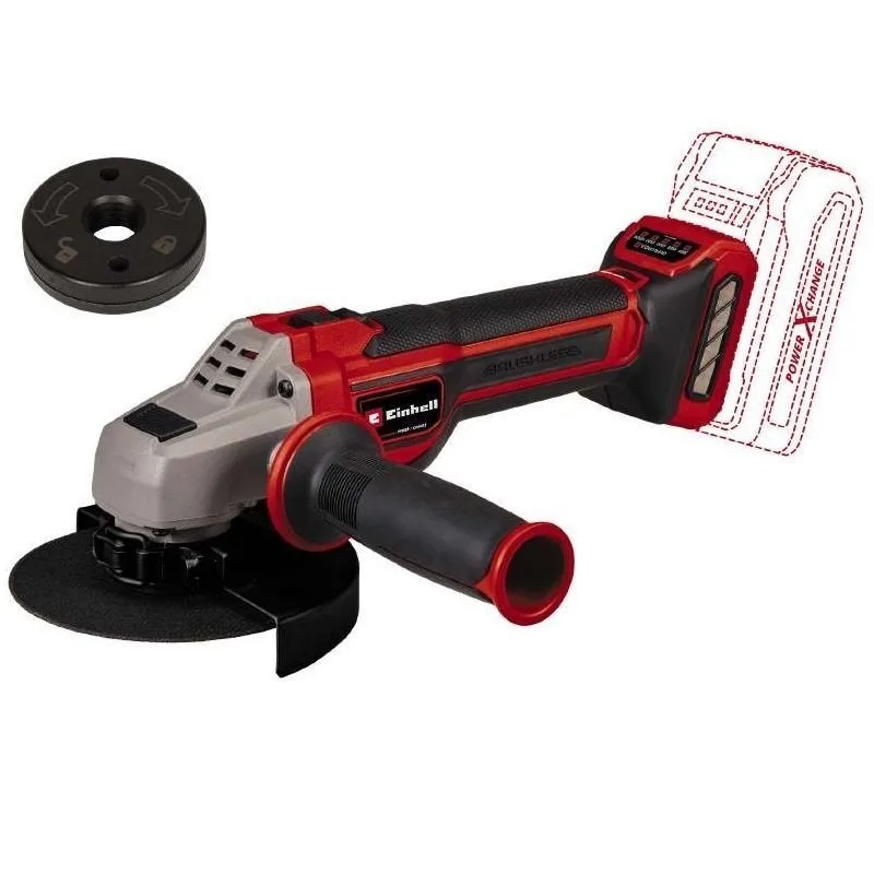 Шліфмашина кутова акумуляторна Einhell Professional 125мм 18В безщіткова шліфувальна машина для металу та бетону