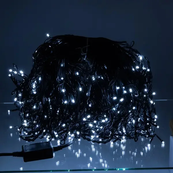 Вулична гірлянда Бахрома 50 м 840 LED чорний провід білий
