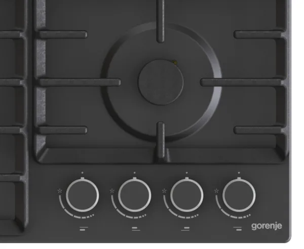 Газова варильна поверхня Gorenje Нержавіюча сталь 60х52 см Чорна 4 конфорки