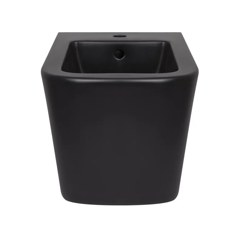 Біде підвісне Qtap Tern New 360x500x320 мм кераміка чорне матове