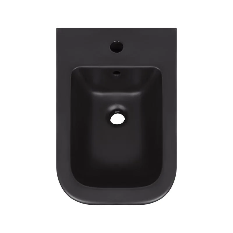 Біде підвісне Qtap Tern New 360x500x320 мм кераміка чорне матове