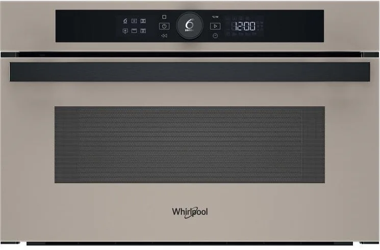 Мікрохвильова піч Whirlpool вбудована 31л електронне управління 1000Вт гриль для кухні мікрохвильовка бежевий