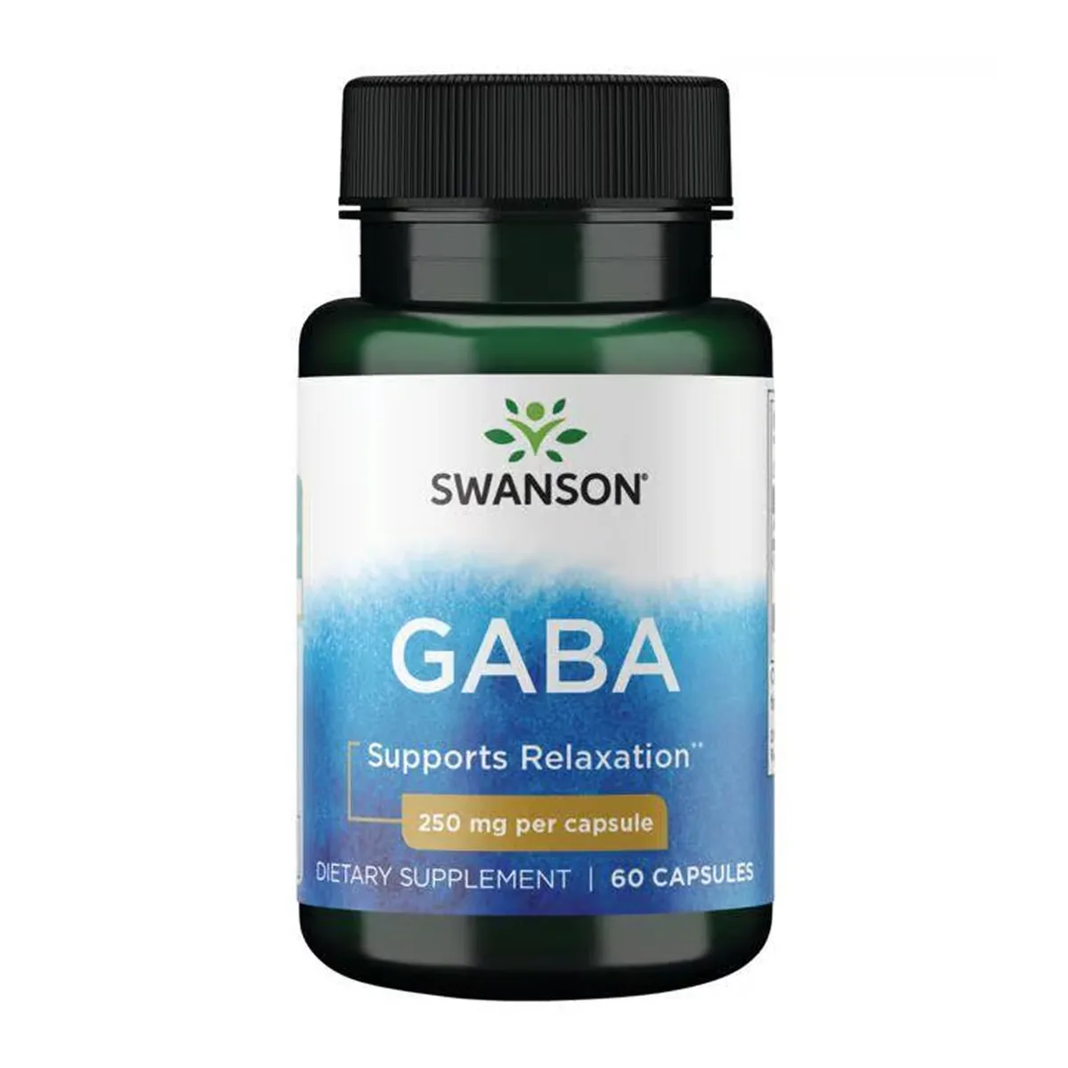GABA 250 мг капсули 60 шт Swanson харчова добавка для розслаблення та полегшення стресу