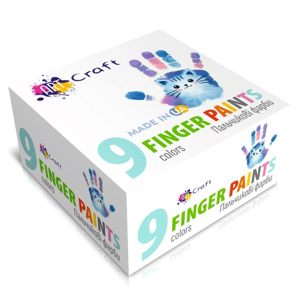 Набір пальчикових фарб Art Craft 20 мл 9 кольорів