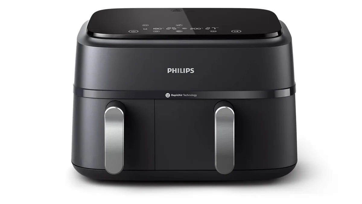 Мультипіч Philips Ovi Dual Series 3000, 2750 Вт, чаша 6+3 л, сенсорне управління, 2 контейнери, 8 автоматичних програм, пластик.