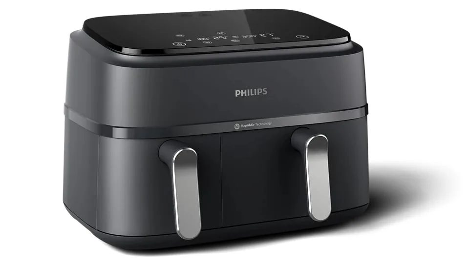 Мультипіч Philips Ovi Dual Series 3000, 2750 Вт, чаша 6+3 л, сенсорне управління, 2 контейнери, 8 автоматичних програм, пластик.