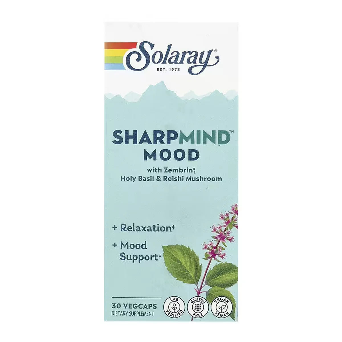 Solaray SharpMind Nootropics 30 vcaps Веганська добавка для настрою та релаксації