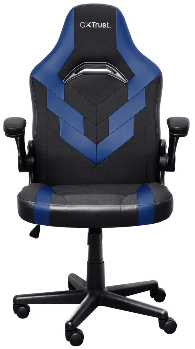 Крісло Trust GXT703B Riye, ПУ шкіра, Foldable Armrests, синій