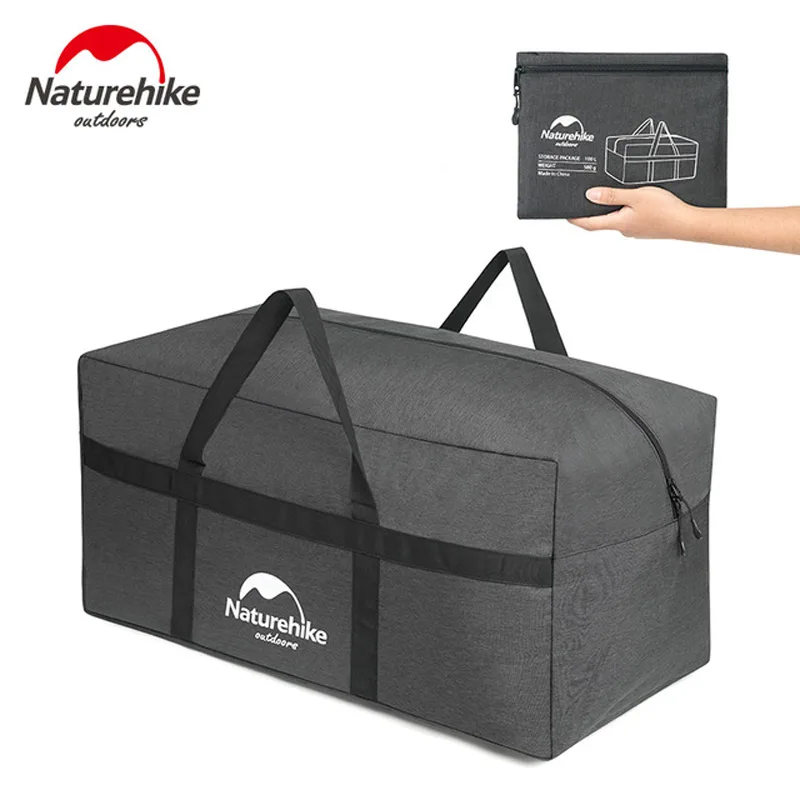 Сумка-баул Naturehike нейлон 78х39х34 см 100 л темно-сірий