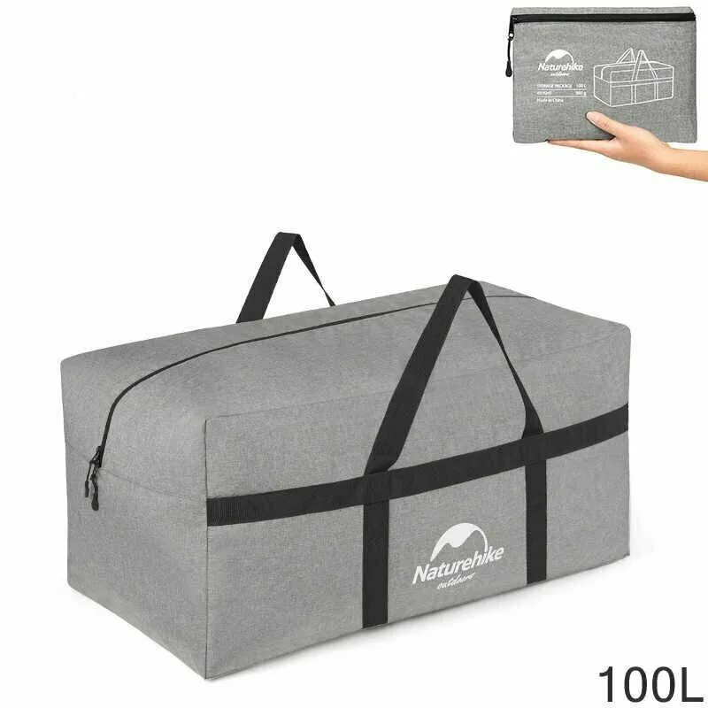 Сумка-баул Naturehike нейлон 78х39х34 см 100 л темно-сірий