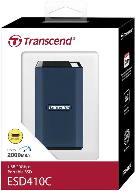 SSD Накопичувач Transcend 2TB Portable USB Type-C Чорний