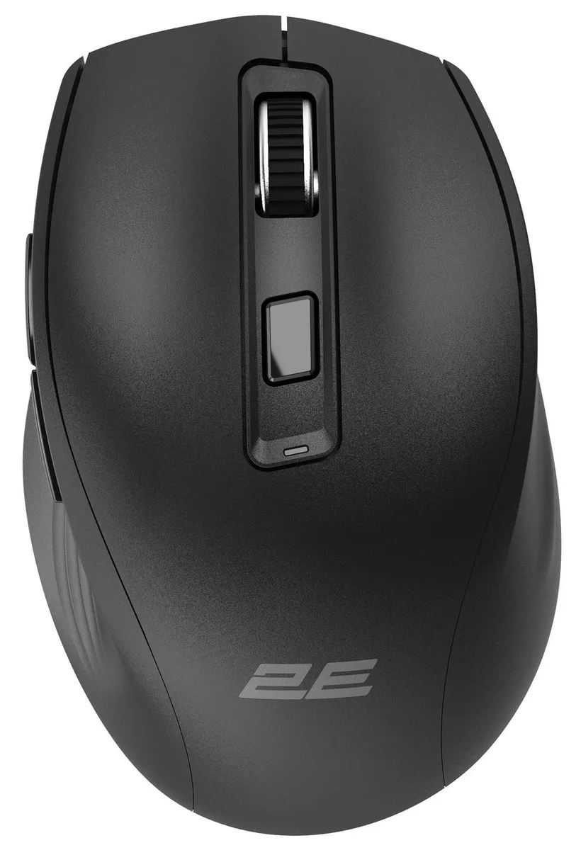 Миша 2E бездротова чорна Soft-Touch 3 кнопки 1xAA 64 г