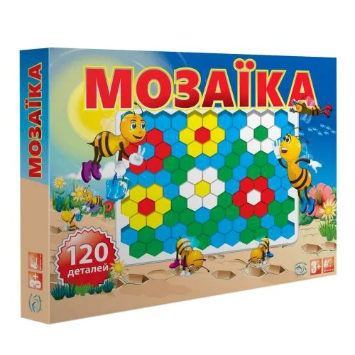 Мозаїка Mtoys 150 елементів для розвитку моторики та творчості 3+ різнокольорова