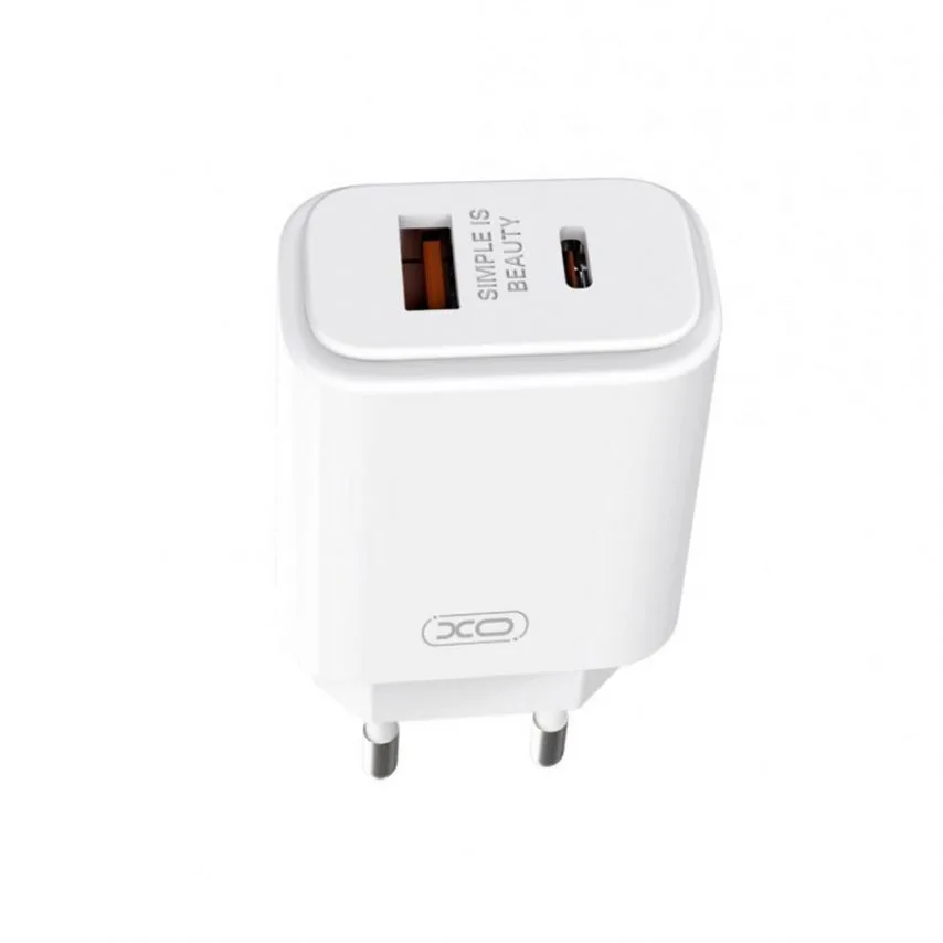 Сетевое зарядное устройство XO адаптер Type-C USB 20W белое
