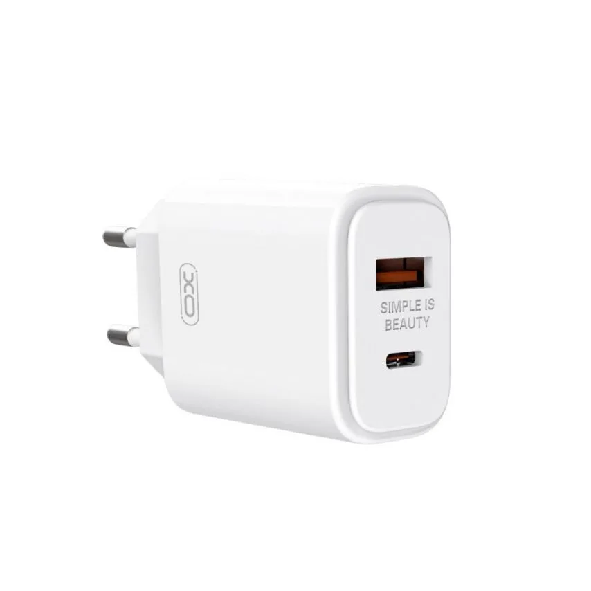 Сетевое зарядное устройство XO адаптер Type-C USB 20W белое