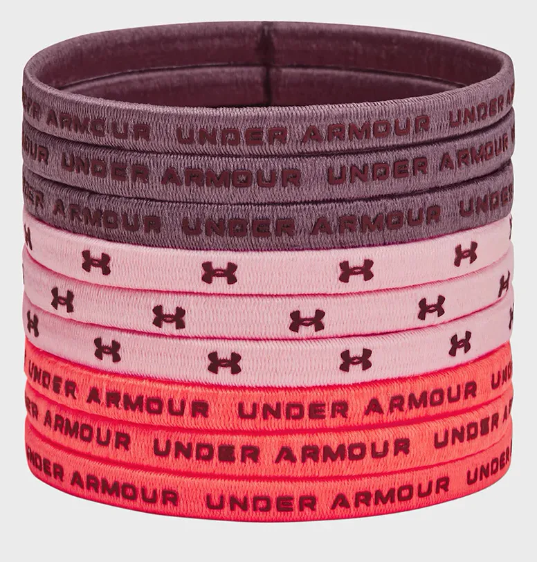 Гумка для волосся Under Armour 70% резина 30% поліестер OSFM фіолетова 9 шт