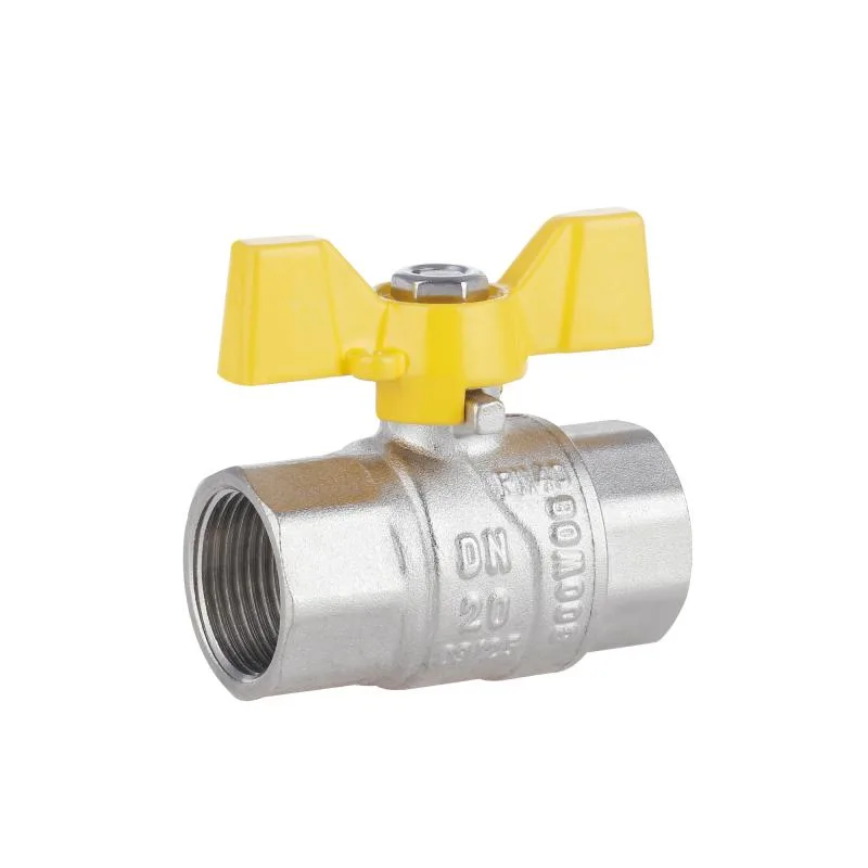 Кран кульовий 3/4" ВР для газу метелик латунний Thermo Alliance Forte