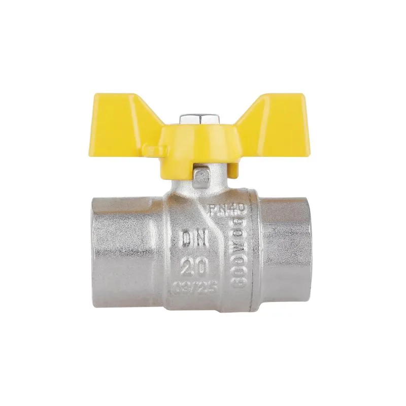 Кран кульовий 3/4" ВР для газу метелик латунний Thermo Alliance Forte