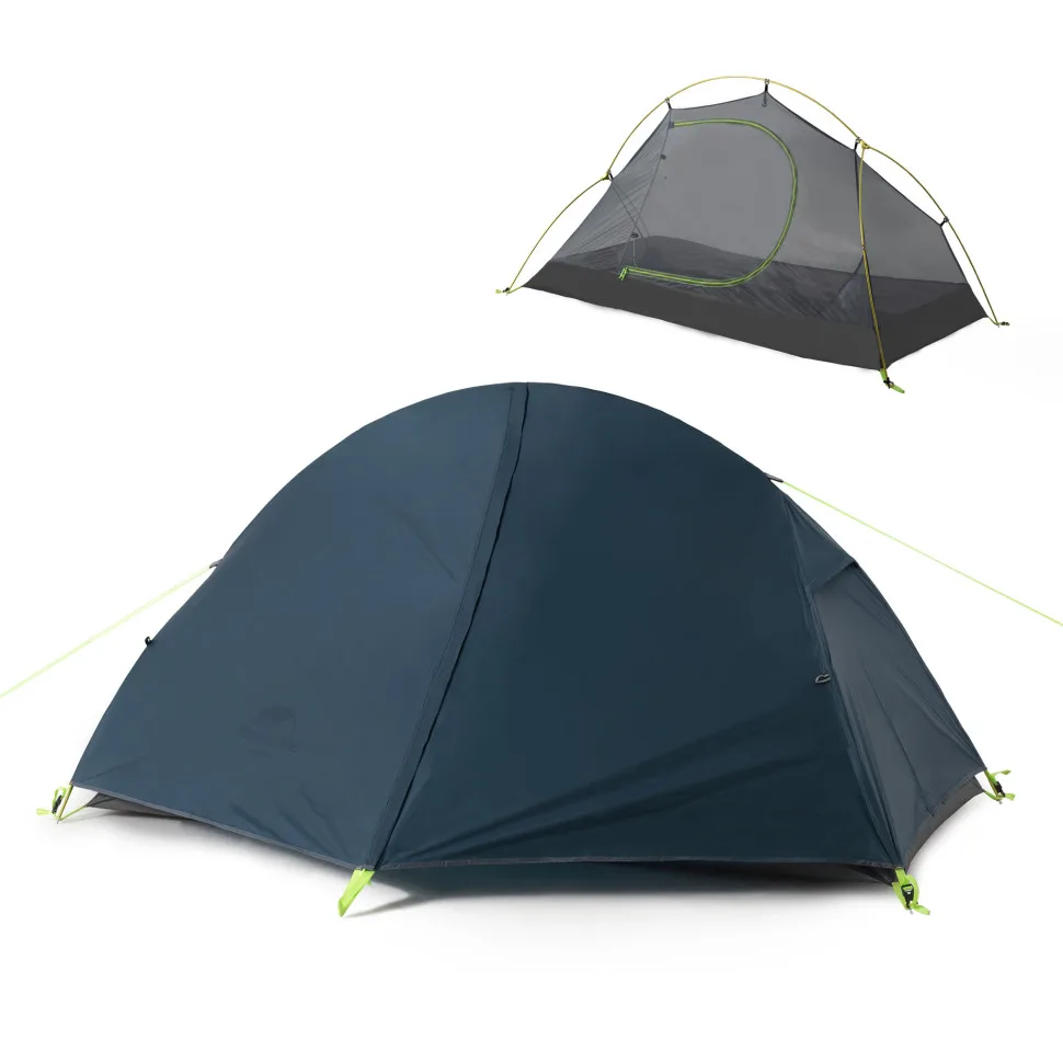 Намет надлегкий одномісний Naturehike 210T 205х155х110 см темно-синій