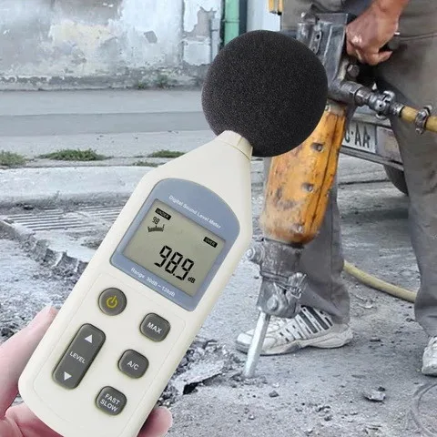 Вимірник рівня шуму 30-130 дБ Benetech GM1357 Пластик Чорний