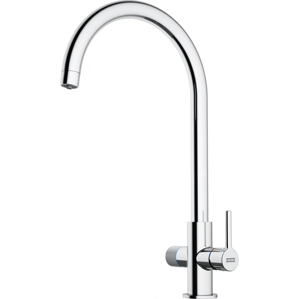 Кухонный смеситель Franke Lina J Clear Water 20, высота излива - 216 мм, вращающийся, с двойным фильтром, хромированное покрытие