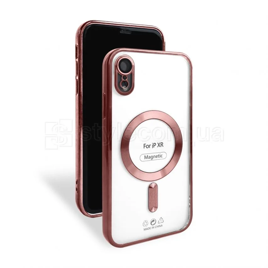 Чохол MagSafe для iPhone Xr пластик силікон 6 рожевий