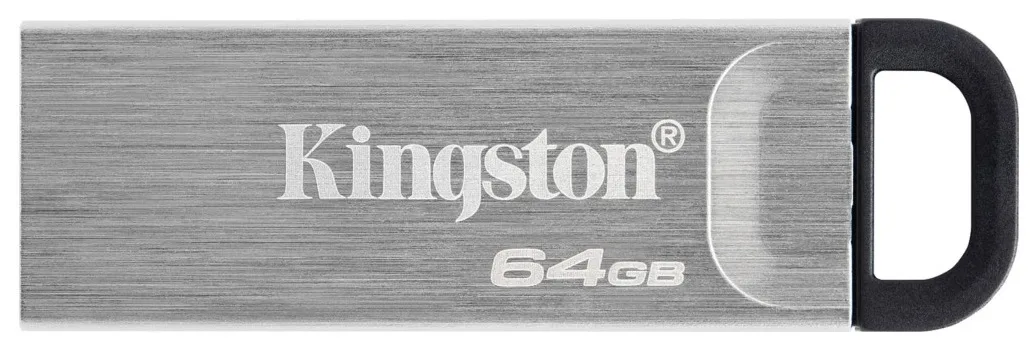 Флеш накопичувач Kingston металевий 64 ГБ USB 3.2 сріблястий